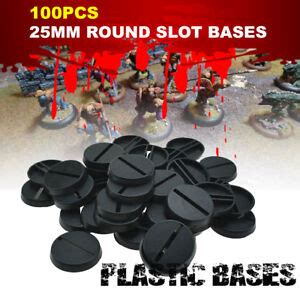 gaw 90-92 25mm slot bases games workshop|Lot of 100 25mm Round Bases for Warhammer 40k & AoS .